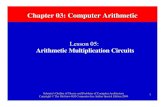 Chapter 03 · Chapter 03: Computer Arithmetic Lesson 05: Arithmetic Multiplication Circuits. ... Bit Pair Recording of Multipliers • When Booth’s algorithm is applied to the