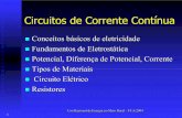 Circuitos de Corrente Contínua - feb.unesp.br de Corrente... · Circuitos de Corrente Contínua Conceitos básicos de eletricidade Fundamentos de Eletrostática Potencial, Diferença