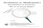 Invitations to Mathematics - CEMCcemc.math.uwaterloo.ca/.../invitations-to-math/Geometry-Grade5.pdf · Invitations to Mathematics Investigations in Geometry: “We’re in Great Shape”