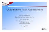 Quantitative Risk Assessment - HySafehysafe.org/science/eAcademy/docs/3rdesshs/... · Quantitative Risk Assessment ... Event Tree Example EXPLOSION Hydrogen ... 1 SHORT-JET-FIRE 2