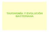 TAXONOMÍA Y EVOLUCIÓN BACTERIANA - …bioinfo.hpcf.upr.edu/biol4028faf/5- Taxonomia - Evolucion/Conf. 1... · •ponderación de caracteres (llaves dicotómicas) Características