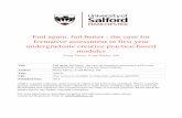 Fail again, fail better : the case for formative ...usir.salford.ac.uk/29197/3/cg_publisherfinal.pdf · Fail again, fail better: the case for formative assessment in first year undergraduate