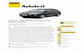 Autotest - ADAC: Allgemeiner Deutscher Automobil-Club · Autotest Lexus RX 450h Executive Automatik Fünftüriges SUV der oberen Mittelklasse (220 kW / 299 PS) exus hat den RX 450h