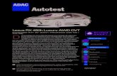 Autotest - ADAC: Allgemeiner Deutscher Automobil-Club · Autotest Lexus RX 450h Luxury AWD CVT Fünftüriges SUV der oberen Mittelklasse (230 kW / 313 PS) ie Neuauflage des Lexus