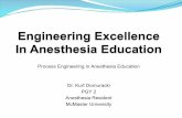 Process Engineering in Anesthesia Education Dr. Kurt ...fhs.mcmaster.ca/.../ProcessEngineeringinAnesthesiaEducation.pdf · Process Engineering in Anesthesia Education ... PGY 2 Anesthesia
