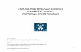 FOOT AND ANKLE CURRICULAR GUIDELINES FOR …€¦ · 4 Foot and Ankle Curricular Guidelines 2015 Purpose The purpose of this consensus document is to provide guidance on foot and