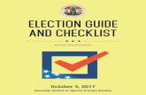 ELECTION GUIDE AND CHECKLIST - Los Angeles … GUIDE AND CHECKLIST Election Day Procedures ... Zero Report and Test Audio Ballot ... Pen Job Cards ...
