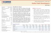 RESULTS REVIEW 2QFY18 07 NOV 2017 Kolte Patil … Patil - 2QFY18 - HDFC sec... · EBIDTA margins contracted 593bps YoY to 31.2%, owing to better margins in Life republic, Star gaze