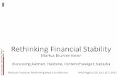 Rethinking Financial Stability - PIIE · Rethinking Financial Stability Markus Brunnermeier discussing Aikman, Haldane, Hinterschweiger, Kapadia ... Keynes’ Paradox of Thrift 2.