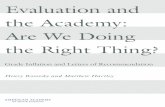 Evaluation and the Academy: Are We Doing the Right …©2002 by the American Academy of Arts and Sciences ... Asian, American Indian/Alaskan Native). ... propriate for a professor