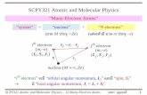 SCPY321 Atomic and Molecular Physics · SCPY321 Atomic and Molecular Physics – 10 Many-Electron Atoms ทศพร บุญยฤทธิ์ 2 ในกรณีของ “infinitely