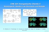 CHE 324 Anorganische Chemie V - chem.uzh.chffffffff-8715-1fc6-ffff-ffffb5f38e... · ACV HS 2012-1. Bioanorganik: Metalle in der Biochemie und Biologie. Bioanorganik: Metalle in der
