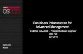 Containers Infrastructure for Advanced Managementpeople.redhat.com/fsimonce/oscon15-containers...•Mostly for GCE (and Vagrant) •OpenShift project uses Ansible • •Supports AWS