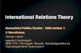 International Relations Theory - zero.eik.bme.humono.eik.bme.hu/~gyorgy/IR_files/NPE_6_Liberalism.pdf · International Relations Theory Nemzetközi Politika Elmélet - 2008 október