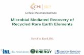 Microbial Mediated Recovery of Recycled Rare … Mediated Recovery of Recycled Rare Earth Elements ... Dudley Kingsnorth/Industrial Minerals Co Australia; ... Bull Hill rare earth