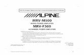 MRV-M500 - alpine.de · ALPINE MRV-M500/MRV-F300 68-25285Z25-A (DE/IT/SE) 3 1 WARNUNG Dieses Symbol weist auf wichtige Anweisungen hin. Bei Nichtbeachtung besteht die Gefahr von ...