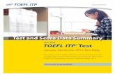 Test and Score Data Summary for theTOEFL ITP Test Table 3. TOEFL ITP Total and Section Score Means1 — All Examinees Classified by Native Language Tables 3 and 4 may be useful in