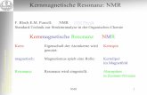 Kernmagnetische Resonanz: NMR - Chair Prof. Dick ...€¦ · ν= gNµNH/h NMR Resonanz. NMR 8 A. Slenczka Institut für Physikalische und Theoretische Chemie Universität Regensburg