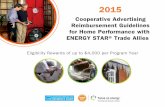Cooperative Advertising Reimbursement Guidelines for … 2015 Coop... · consumers to connect the Trade Ally’s ... Advertising Reimbursement Guidelines for Home Performance Trade