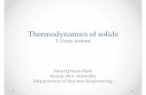 Thermodynamics of solids(Chp 5) - 업무용 홈페이지 서버web.khu.ac.kr/~kpark/gthermo/Thermodynamics of soli… ·  · 2013-04-15Thermodynamics of solids 5. Unary systems ...