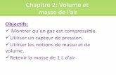 Chapitre 2: Volume et masse de l’air - etab.ac-poitiers.fretab.ac-poitiers.fr/.../IMG/pdf/Chap2_Volume_et_masse_de_l_air.pdf · Comme l’air, tous les gaz sont compressibles et
