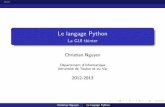 le Langage Python - Nguyen.univ-tln.frnguyen.univ-tln.fr/share/Python/transp_python.pdf · xkcd Pr esentation Python est n e en 1990, son concepteur est De Guido Van Rossum(Pays Bas).
