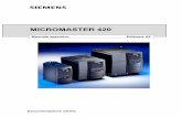 MM420 ital A2 - Siemens AG PREMESSA 6 MICROMASTER 420 Manuale operativo 6SE6400-5AA00-0CP0 ... carichi per cinque minuti dopo il disinserimento dell'alimentazione.