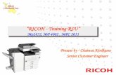 “RICOH Training RSU” (Thailand) Limited 6 1. กดปุ่ม [Home] ทางด้านซ้ายของแผงควบคุม ...