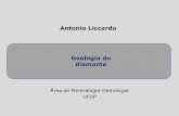 Antonio Liccardo Geologia do diamante - …geoturismobrasil.com/Material didatico/09 - geologia diamante.pdfBruto –3116 ct Encontrado em 1905 na Mina ... EN = Elza Nunes, FO = Forca,