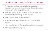 IN THIS LECTURE, YOU WILL LEARN - Kids in Prison … THIS LECTURE, YOU WILL LEARN: Am simple perfect competition production medium-run model view of what determines the economy’s