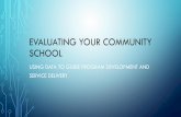 Evaluating your Community School - P-12 : NYSED€¦ · EVALUATING YOUR COMMUNITY SCHOOL USING DATA TO GUIDE PROGRAM DEVELOPMENT AND SERVICE DELIVERY . WORKSHOP OVERVIEW ... Social-emotional