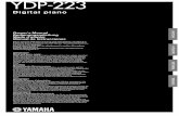 YDP223(GER) - Yamaha - Deutschland€¦ · Digital piano Owner's Manual Bedienungsanleitung Mode d'emploi Manual de instrucciones ... Anhören von Songs aus „50 Greats for the Piano“