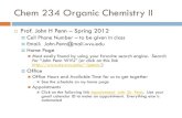 Chem 234 Organic Chemistry II - as.wvu.edujpenn/Chem 234 files/2012/Spring... · Chem 234 Organic Chemistry II ... Beginning Discussion of Chapter 15 . ... Tuesday, February 14, 2012