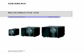 420 PLi fr 0604 - Siemens AG MICROMASTER 420 Guide "Premiers pas" Est conçu pour la mise en service rapide . Instructions de service Contiennent des informations sur les spécificités,