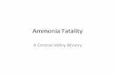 Ammonia Fatality - Ammonia Safety & Training Institute it is important • It proves that anhydrous ammonia, in an outdoor release, can be fatal. • It is not always something you