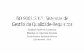 ISO 9001:2015: Sistemas de Gestão da Qualidade-Requisitos 9001_2015 abril2016_gra… · ISO 9001:2015: Sistemas de Gestão da Qualidade-Requisitos Gestão da Qualidade e Auditorias