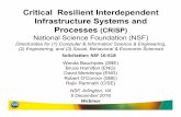 Critical Resilient Interdependent Infrastructure … Resilient Interdependent Infrastructure Systems and Processes (CRISP ... Type 1 Awards: Projects will be of ... Richard Fragaszy