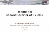 Results for Second Quarter of FY2017 - 台塑勝高科技股份有 …€¦ ·  · 2017-09-20Notes Regarding the Forecasts ... Silicon Wafer Market Environment (矽晶圓市場環境)