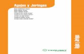 Agujas y Jeringas - Monlab - Material para laboratorio de ... · Longitud de la aguja en el lado del cartucho: Agujas ... Código producto Descripción Código color Diámetro Longitud