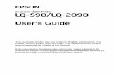 24-pin Dot Matrix Printer - Epsonfiles.support.epson.com/pdf/lq590_/lq590_u1.pdf24-pin Dot Matrix Printer ® User’s Guide This manual is divided into two sections: English and Spanish.