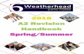 2018 A2 Revision Handbook Spring/Summerweatherheadhigh.co.uk/wp-content/uploads/2018/03/A2-Revision-Hand… · Handbook Spring/Summer . Contents ... Product Design F104 12.45 - 1.30pm