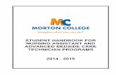 STUDENT HANDBOOK FOR NURSING ASSISTANT … Morton College Student Handbook for Nursing Assistant and Advanced Bedside Care Technician Programs serves as a reference,