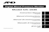 Model UA-1030 - A&D offers a wide and diverse range of ... Blood Pressure Monitor Model UA-1030 Instruction Manual Original Manuel d’instructions Traduction Manual de Instrucciones