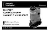 COMPACT HANDMIKROSKOP HANDHELD MICROSCOPE€¦ · E Scharfeinstellung • Focus wheel • Molette de mise au point • Ghiera ... small parts that could be ... operate via a power