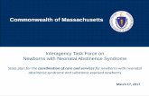 Commonwealth of Massachusetts · 1 Commonwealth of Massachusetts Interagency Task Force on Newborns with Neonatal Abstinence Syndrome State plan for the coordination of care and services