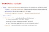 RAČUNARSKI SOFTVER - vpsle.edu.rsvpsle.edu.rs/wp-content/uploads/2016/04/4.-Racunarski-softver-41.pdf · RAČUNARSKI SOFTVER Softver = skup različitih programa na osnovu kojih računar