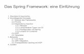Das Spring Framework: eine Einfü .Das Spring Framework: eine Einführung 1. Überblick & Geschichte