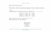 Sechs dreistimmige Inventionen - as-musikverlag.de€¦ · Bach/Fackler: Sechs dreistimmige Inventionen von Johann Sebastian Bach (1685-1750) Sinfonia 3 BWV 789 D-Dur Sinfonia 4 BWV