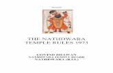 THE NATHDWARA TEMPLE RULES 1973 - Rajasthan€¦ · Short title and commencement-(1) These rules may be called the Nathdwara Temple Rules, 1973. (2) They ... For the transaction of