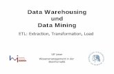 ETL: Extraction, Transformation, Load · Ulf Leser Wissensmanagement in der Bioinformatik ETL: Extraction, Transformation, Load Data Warehousing und Data Mining